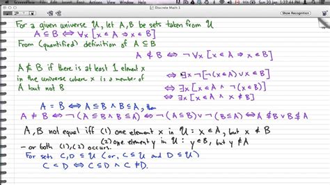 Discrete Math 1 - Tutorial 50 - Sets and Subsets, "Not" Subsets - YouTube