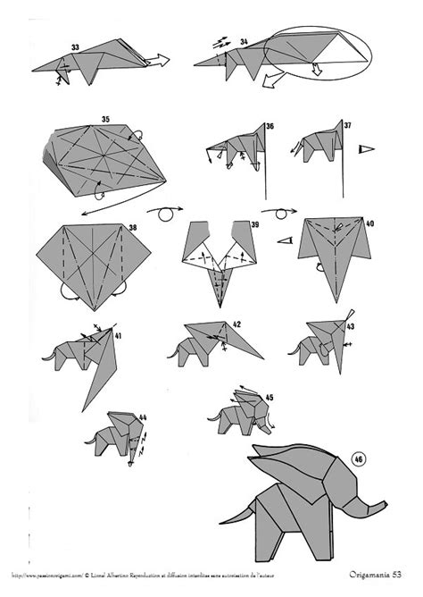 Elephants (Lionel Albertino) - OrigamiArt.Us