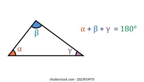 Sum Angles Triangle Measure 180 Degrees Stock Vector (Royalty Free ...