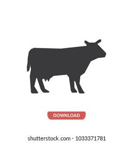 Cow Vector Icon Stock Vector (Royalty Free) 1033371781 | Shutterstock