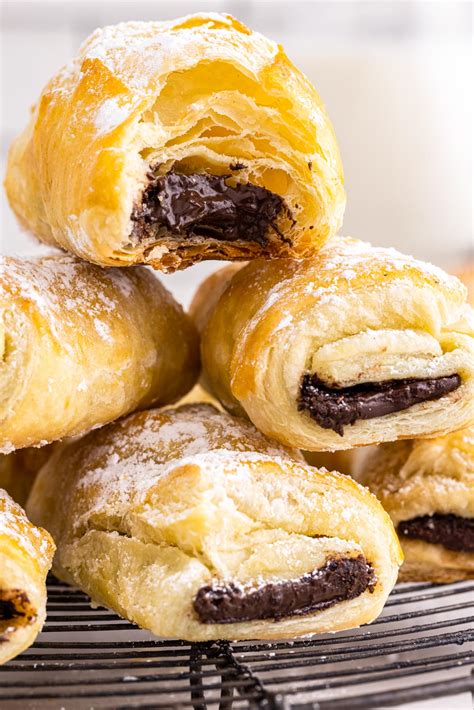 Puff Pastry Chocolate Croissants • Food Folks and Fun