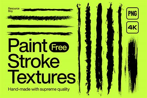 100 Free Paint Stroke Textures [PNG / 4K Resolution] | Resource Boy