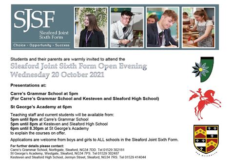 Kesteven and Sleaford High School on Twitter: "Sleaford Joint Sixth Form Open Evening. Wednesday ...