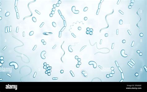 Different types of bacteria on a light background. Shapes. 3d illustration Stock Photo - Alamy