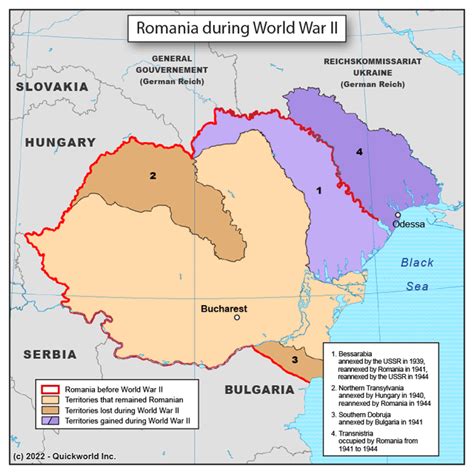 Romania in WW2 (More details on https://mapoftheday.quickworld.com ...