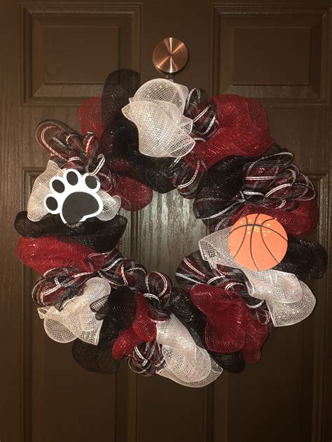 Bearcat Basketball Wreath | Halloween wreath, Wreaths, Decor