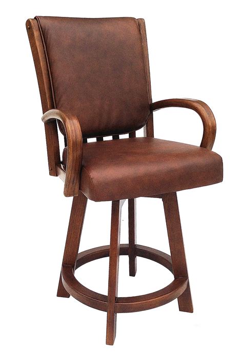 Chromcraft Core C177-384 Swivel Counter Height 24" Bar Stool with Arms