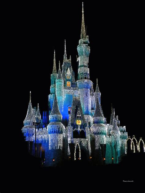 The Magic Kingdom Castle in Frosty Dark Blue Walt Disney World ...