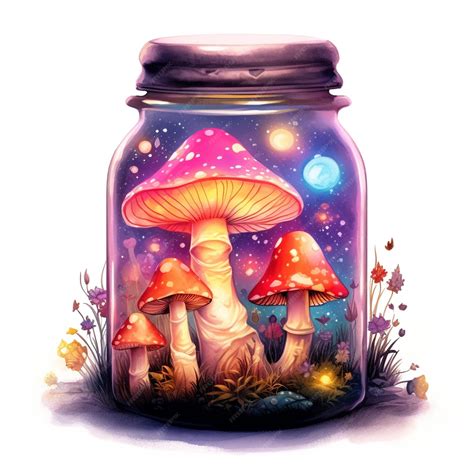 Premium AI Image | Fantasy world in a jar