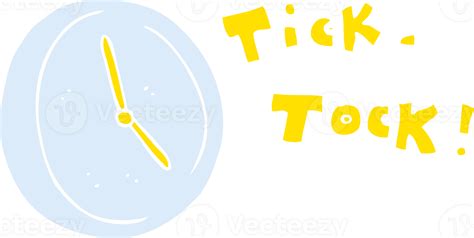 flat color illustration of ticking clock 36492499 PNG