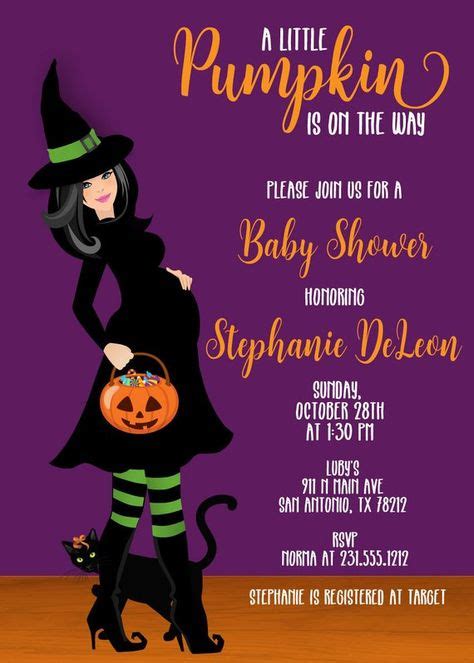 9 Free Halloween Baby Shower Invitations template ideas | halloween baby shower, baby shower ...