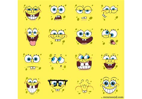 Spongebob Squarepants Vector Pack Faces - Download Free Vector Art, Stock Graphics & Images