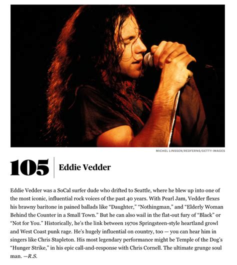 Rolling Stone: 200 Greatest Singers of all Time — Pearl Jam Community