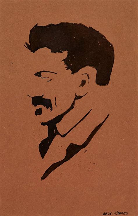 SILHOUETTE PORTRAIT OF JOHN MILLINGTON SYNGE by Jack Butler Yeats RHA (1871-1957) RHA (1871-1957 ...