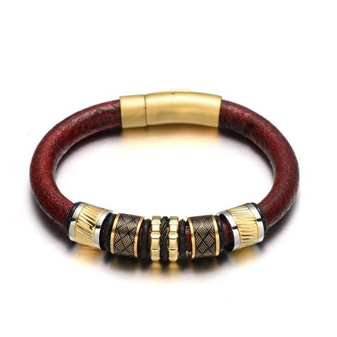 Braided Leather Bracelet With Beads | Jewelry Addicts