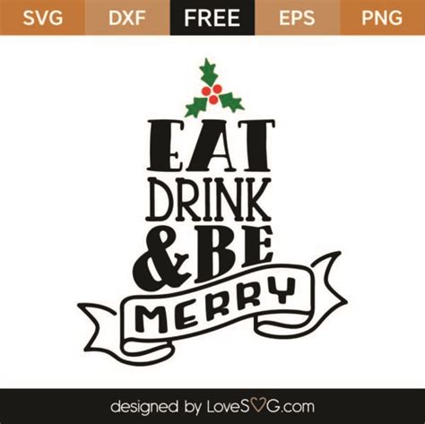 Eat Drink And Be Merry SVG Cut File SVG - LoveSVG