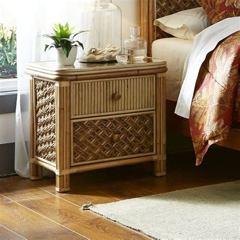 Jovani Rattan/Wicker Nightstand | Плетеная мебель, Мебель, Спальня