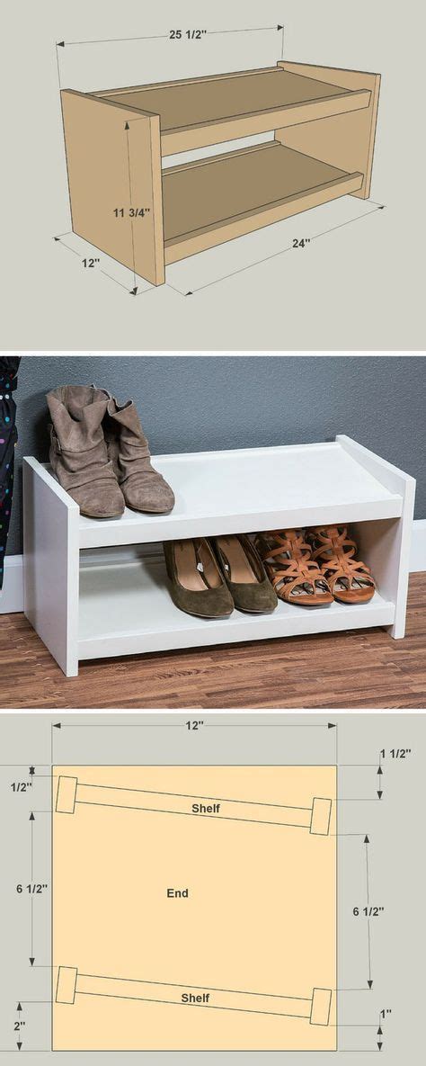 Seven Inches Wood | Diy shoe rack, Diy shoe storage, Wood shoe rack