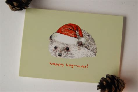 A6 Hedgehog Christmas Card