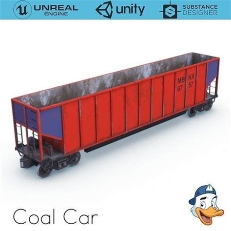 3D model Coal Car VR / AR / low-poly | CGTrader