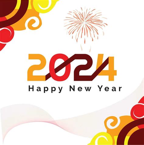 HAPPY NEW YEAR 2024 - Festive New Year's background Holiday greeting card design 27768242 Vector ...