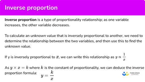 Inverse Proportion - GCSE Maths - Steps, Examples & Worksheet