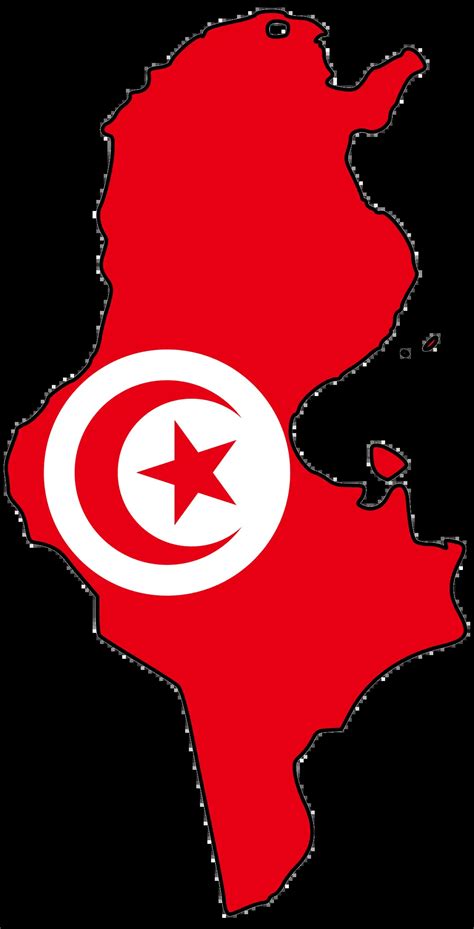 Tunisia Flag Map - Mapsof.Net