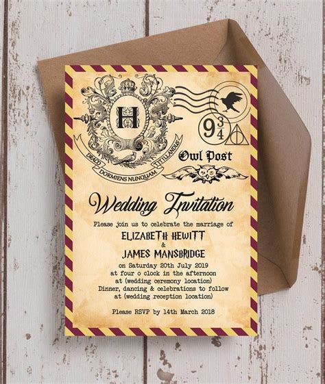 Bespoke Wedding Stationery & Invitations | Harry potter invitations ...