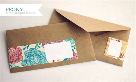 Envelope labels for addressing: Pattern wrap-around labels