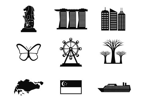 Singapore Icons Vector - Download Free Vector Art, Stock Graphics & Images