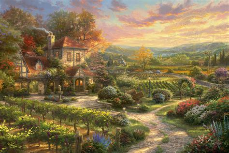 Wine Country Living - Limited Edition Art - Thomas Kinkade Galleries of New York, New Jersey ...