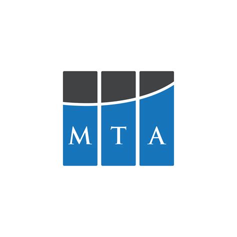 MTA letter logo design on WHITE background. MTA creative initials letter logo concept. MTA ...