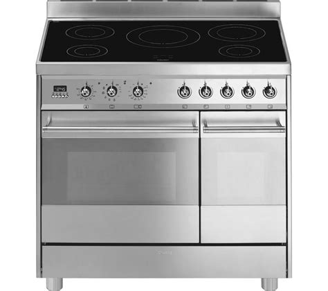 SMEG C92IPX8 90 cm Electric Induction Range Cooker - Stainless Steel ...