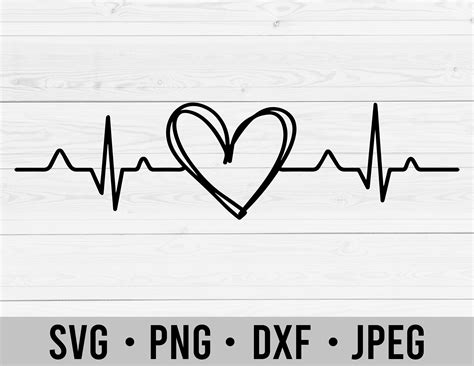 Heartbeat SVG EKG SVG Svg Files for Cricut Silhouette | Etsy