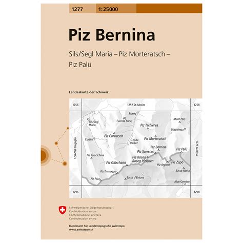 Swisstopo 1277 Piz Bernina - Hiking map | Buy online | Bergfreunde.eu