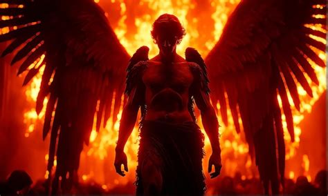 Premium AI Image | Fallen angel in hell