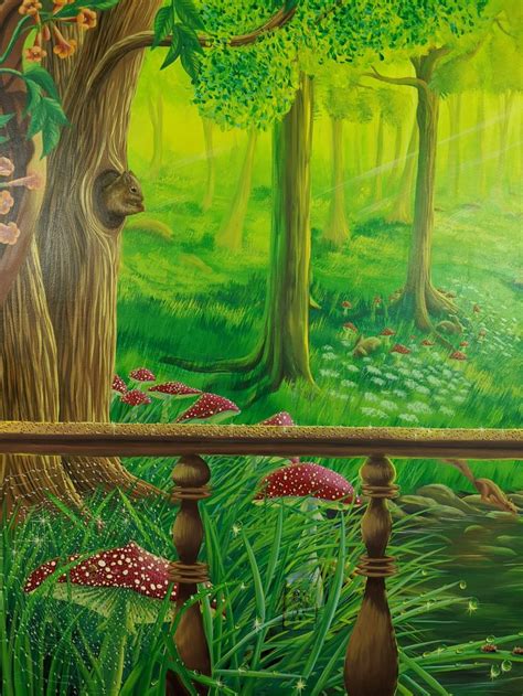 Enchanted forest mural in 2021 | Enchanted forest mural, Forest mural, Mural