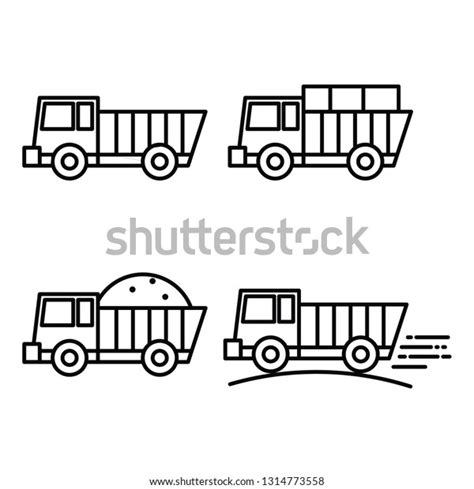 Truck Line Art Vector Stock Vector (Royalty Free) 1314773558 | Shutterstock