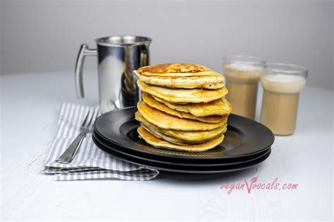 Deliciously Fluffy Vegan Maple Syrup Pancakes - veganvvocals.com