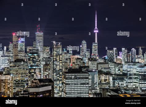 Downtown Toronto at night Stock Photo - Alamy