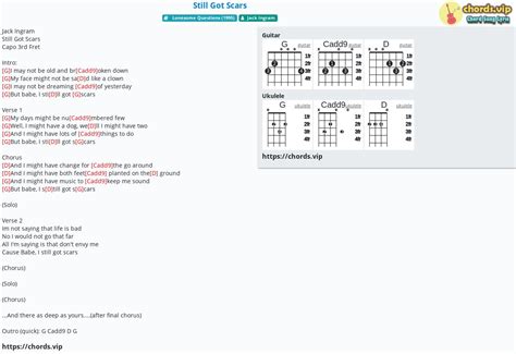 Chord: Still Got Scars - tab, song lyric, sheet, guitar, ukulele | chords.vip