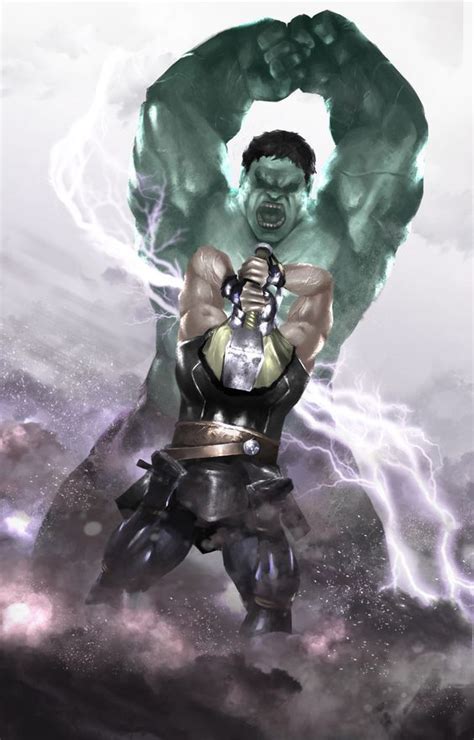 #Hulk #Fan #Art. (Hulk vs Thor) By: Hector Betancur. ÅWESOMENESS!!!™ ÅÅÅ+ | Hulk vs thor, Hulk ...