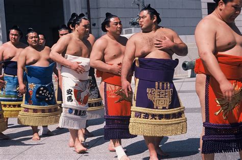 Sumo wrestlers-Japan | A colorful ceremony of sumo wrestlers… | Flickr