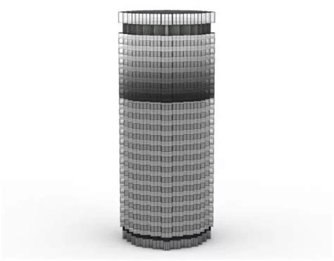 Cylinder-shaped Building Free 3D Model (.Max) - Open3dModel