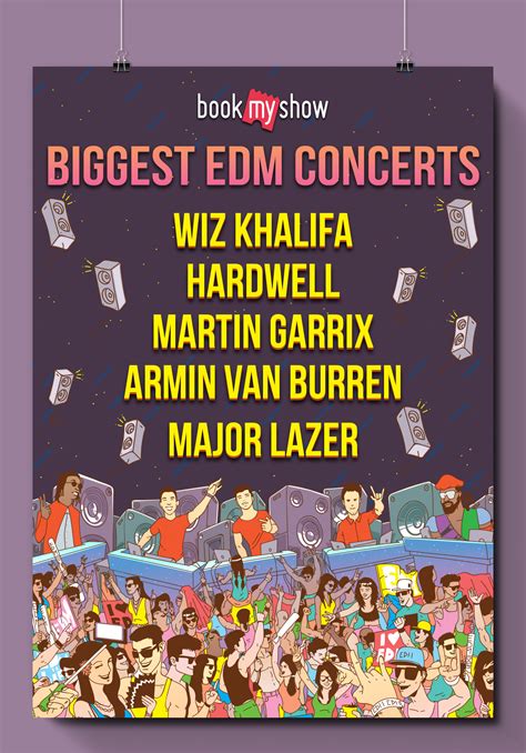 Poster design for EDM concerts on Behance