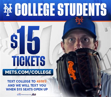 New York Mets on Twitter: "🚨 College student tickets are HERE! 🚨 Text ...