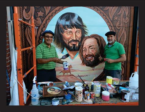 Willie Nelson & Waylon Jennings album cover Mural painted on a garage door. by Jose Solis ...