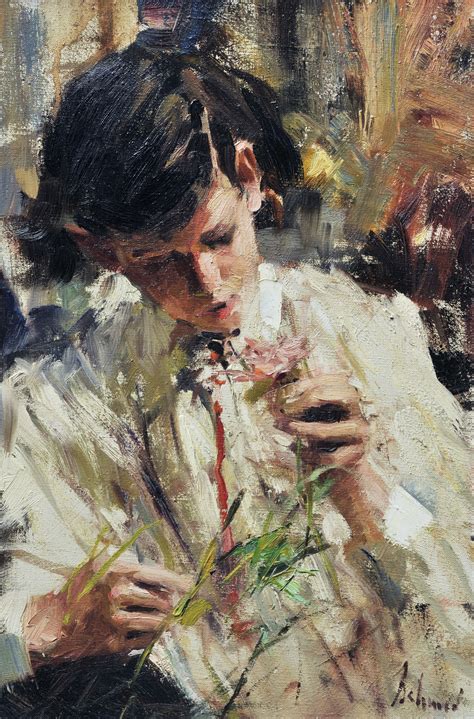 Richard Schmid - Boy With Flower Fine Art Painting Oil, Figure Painting ...