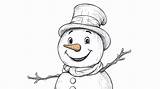 Jolly Snowman Coloring Page With Top Hat  Premium AI Generated Vector sketch template