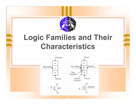 Logic Families and Their Characteristics